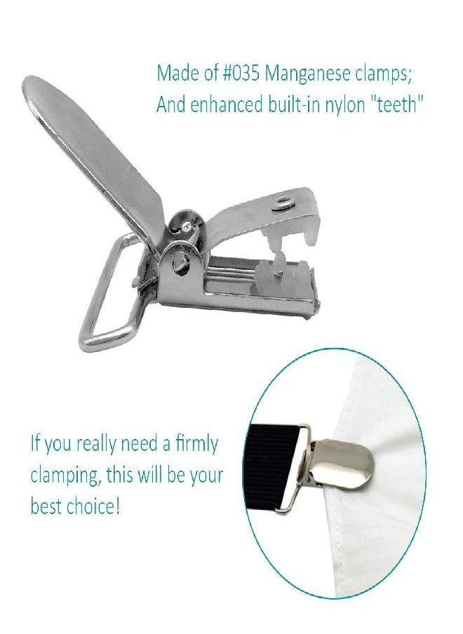 RayTour 20 Pieces Men Suspender Clips Sheet Straps Holder Fasteners Clips Bed Sheet Clips Fasteners Clips