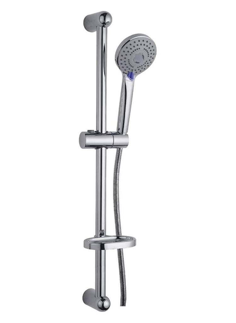 SHOWER KIT. 201SS Round Tube Chrome Plated, length 80cm, ABS hand shower +holder, 1.5m SS shower hose, ABS soap dish