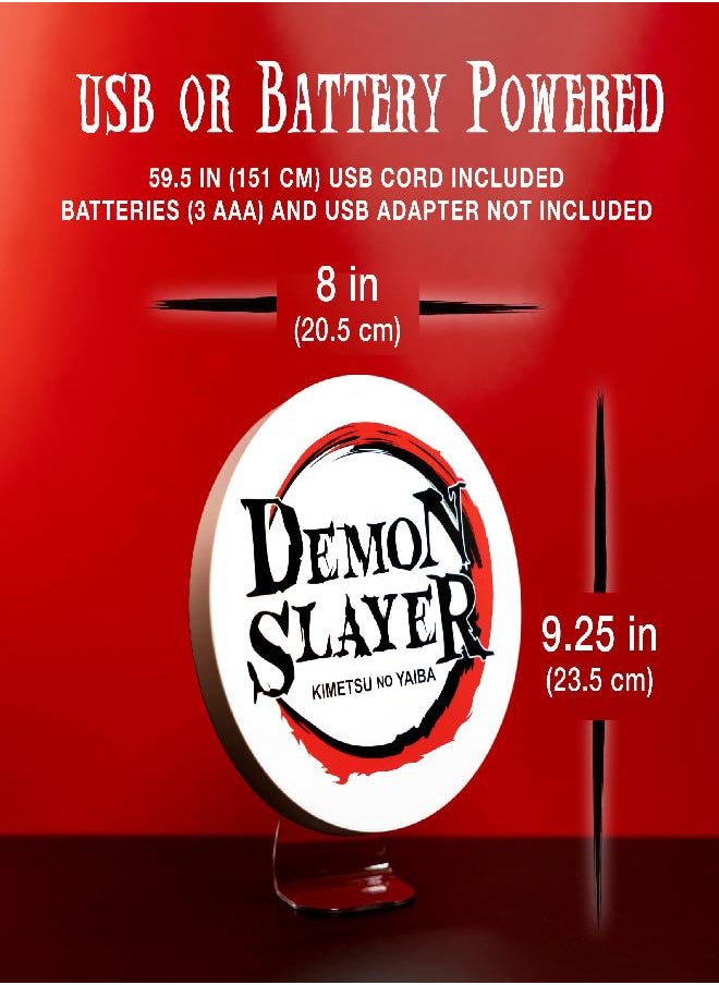 Demon Slayer Logo Light, Free Standing or Wall Mount Decorative Light