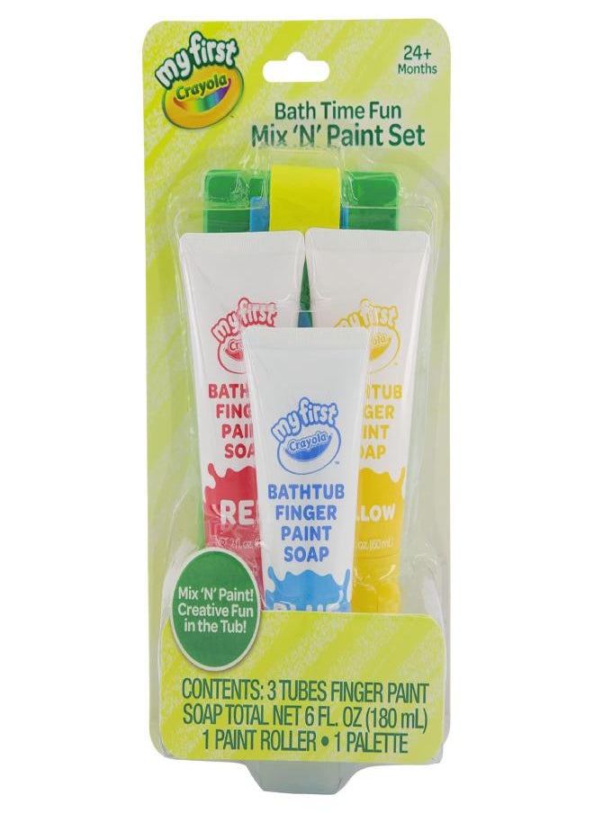 Crayola Bath Tub Brush & Finger Paint Soap Set