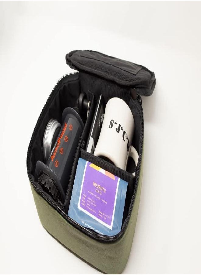 Basal Coffee Traveller Kit for AeroPress/Drip/v60/Kalita/Pour Over equipment, Green