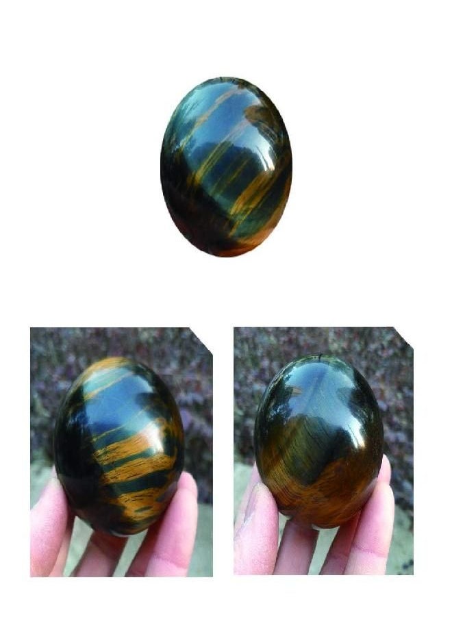 Acxico 1 pcs Natural Blue Tiger's Eye Jasper Quartz Sphere Crystal Ball Rock Healing 3cm