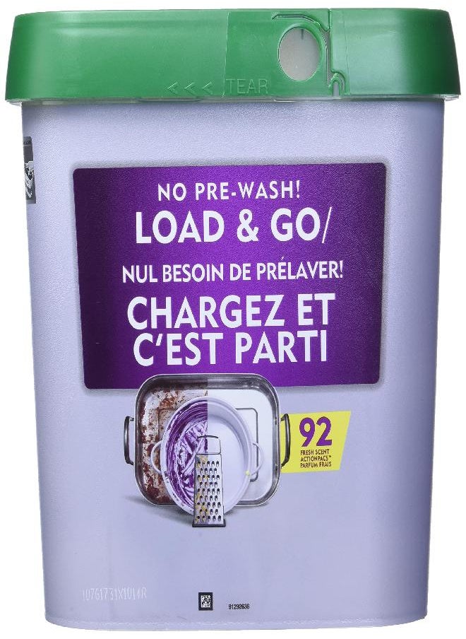 Cascade Platinum Dishwasher Detergent 92 Scent ActionPacs Net Wt 51.2 Ounce