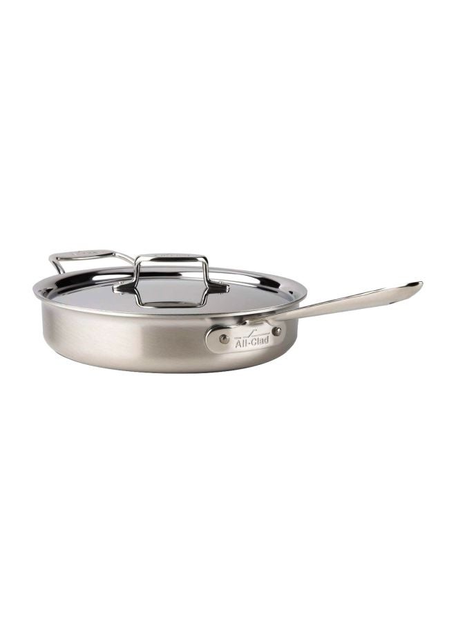 Stainless Steel Saute Pan With Lid Silver