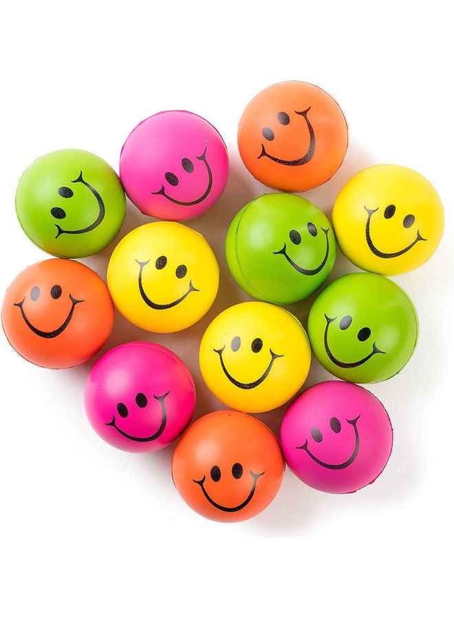 12-Piece Happy Smile Face Squishies Toy for Kids