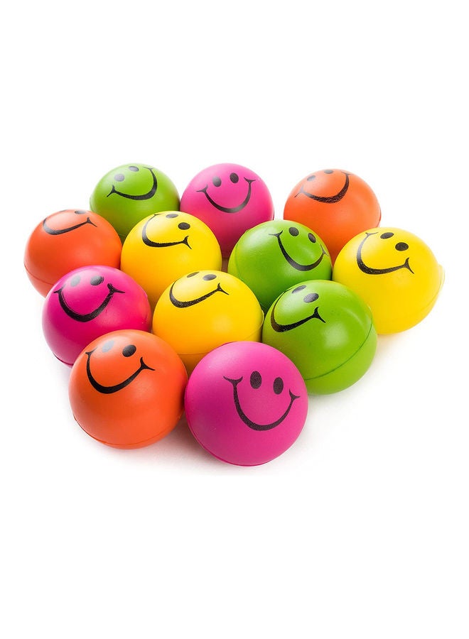 12-Piece Happy Smile Face Squishies Toy for Kids