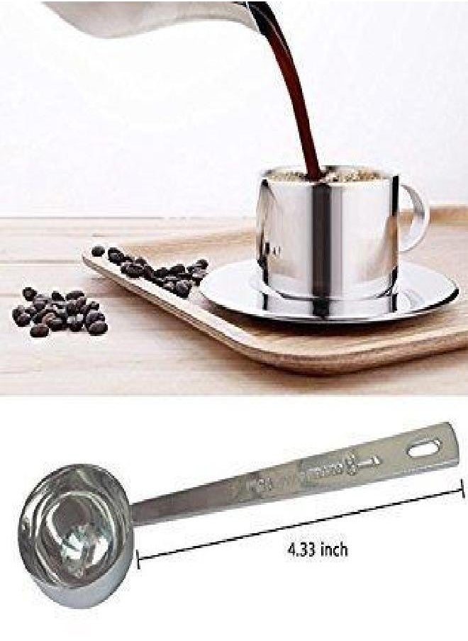 Stainless Steel 1 Tablespoon Measuring Coffee Scoop Spoon, Set of 5