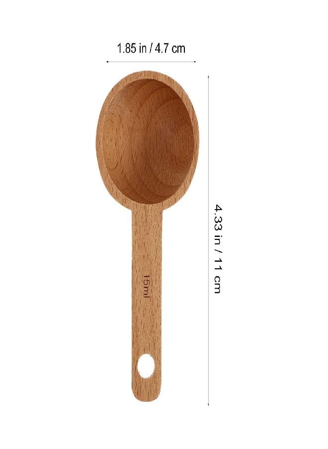 DOITOOL Wooden Measuring Spoons, Coffee Bean Spoon Tablespoon Measure Scoop Powder Spoon, Wooden Tea Scoop 15ml