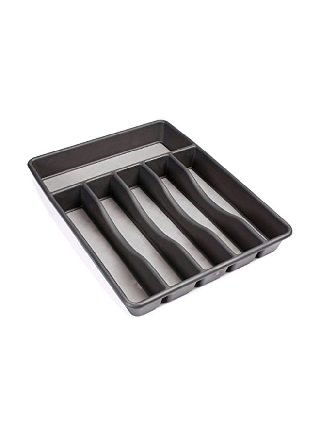 Plastic Non-Stick Cutlery Tray Organizer Grey 15x11.8x1.8inch