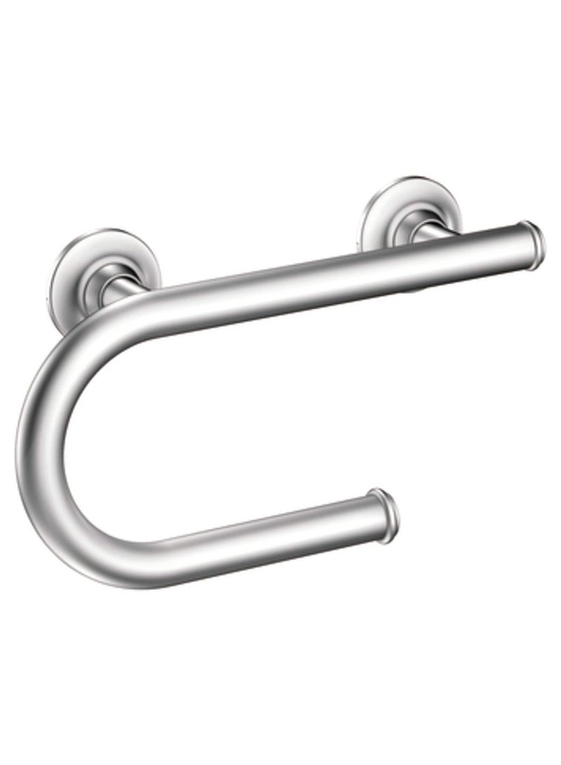 Integrated Toilet Paper Holder Grab Bar Silver 8inch