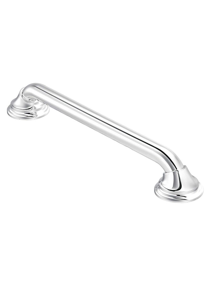 Bathroom Grab Bar With Curl Grip Silver 12inch