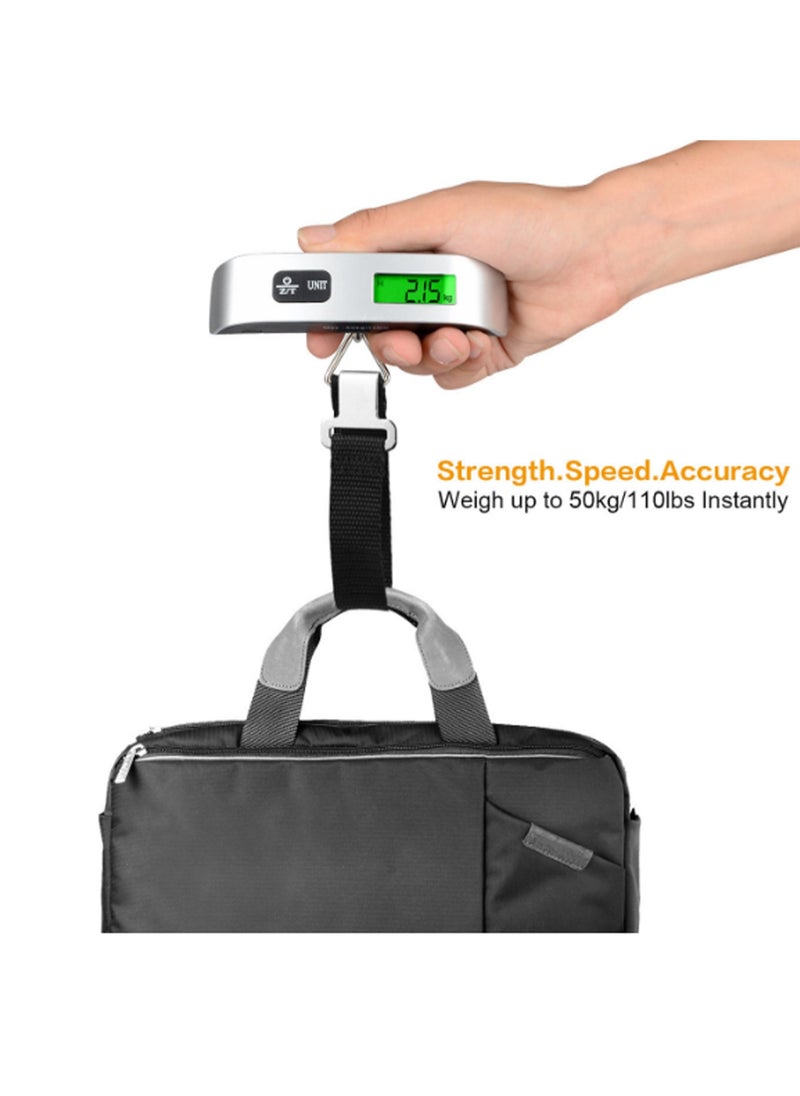 Silver Ribbon Lcd Display Portable Digital Luggage Scale, Handheld Weight Scale, Mini Electronic Scale