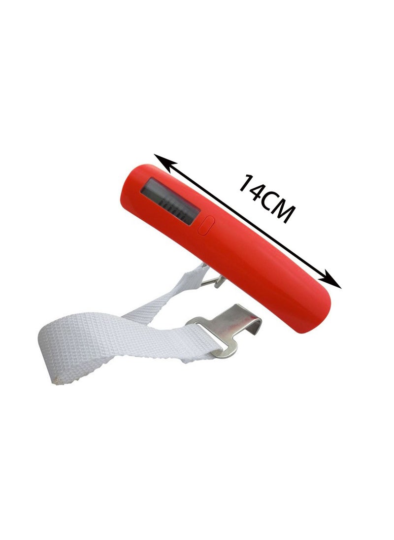 Red Ribbon Lcd Display Portable Digital Luggage Scale, Handheld Weight Scale, Mini Electronic Scale