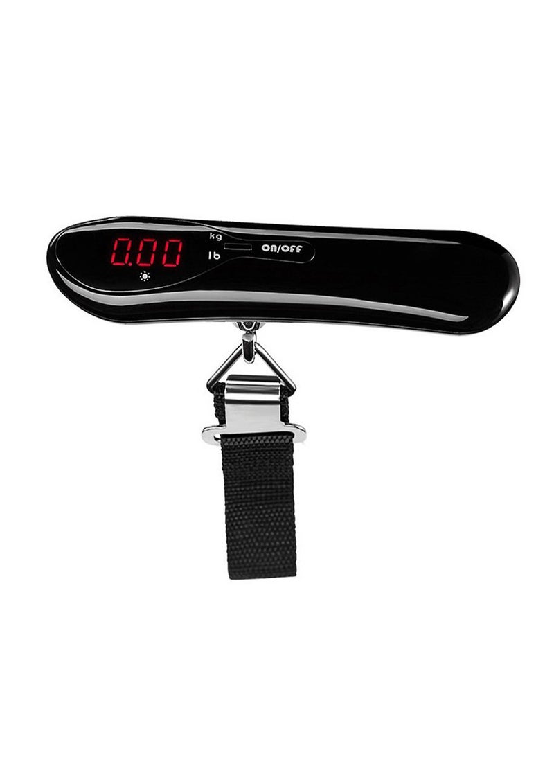 Black Ribbon Lcd Display Portable Pocket Digital Luggage Scale, Arc Handheld Weight Scale, Mini Electronic Scale