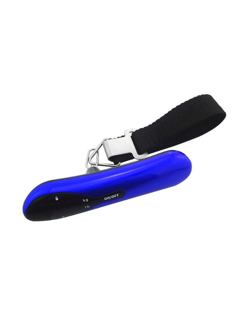 Dark Blue Ribbon Lcd Display Portable Pocket Digital Luggage Scale, Arc Handheld Weight Scale, Mini Electronic Scale