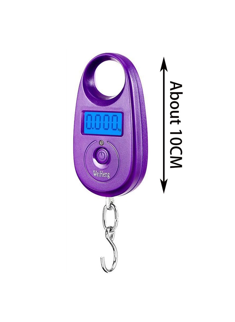 Yellow Hook Lcd Display Portable Pocket Digital Luggage Scale, Mini Electronic Scale 25kg