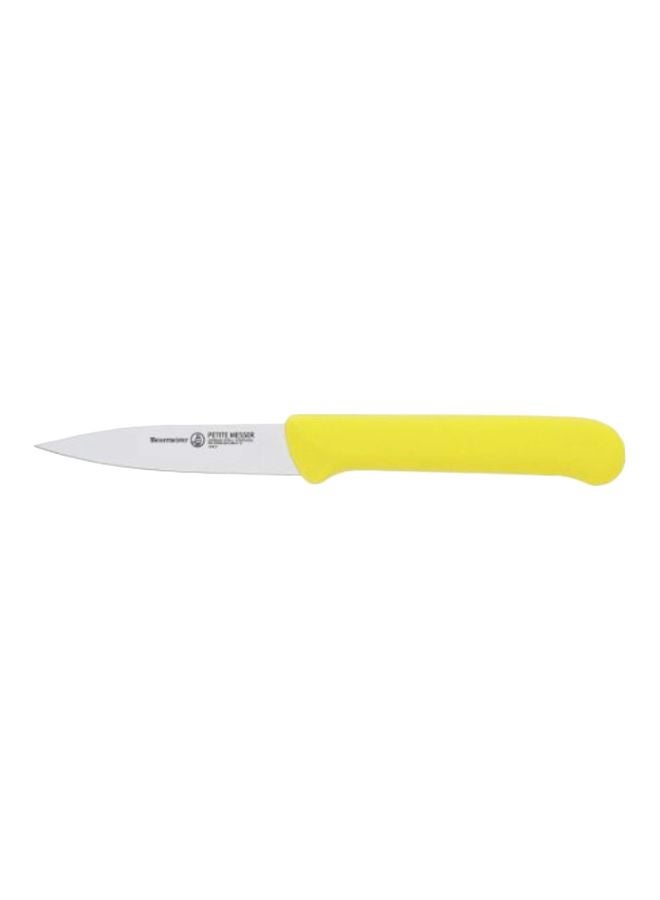 Spear Point Parer With Matching Sheath Yellow/Silver 3inch