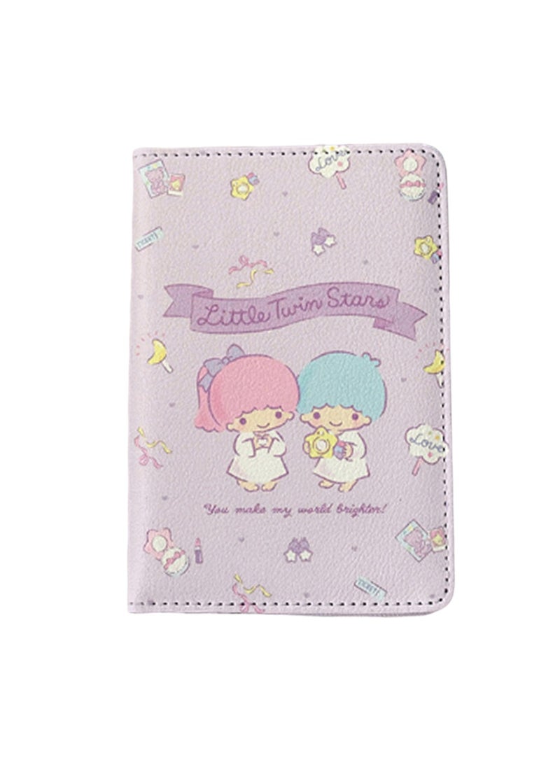 Passport Holder Wallet Passport Holder, Multi-Function Girls And Boys Card Holder Pu Leather Travel Document Holder, Travel Card Holder-Boys Girls (Purple)