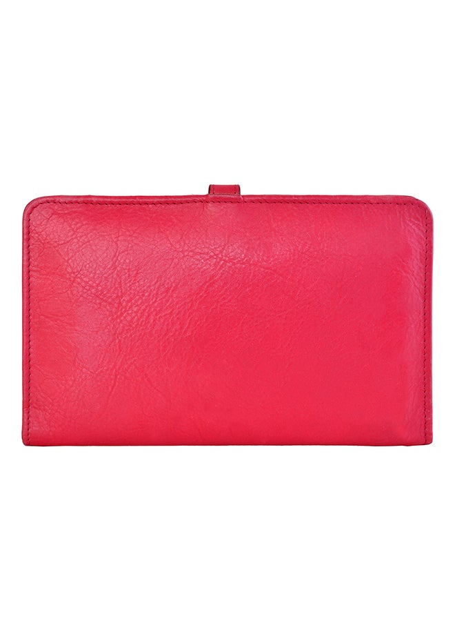 Bi-Fold Travel Wallet Fuschia/Gold