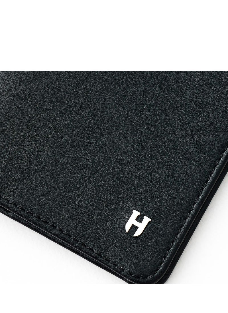 HELMBROOK London Milton Unisex Handmade Leather RFID Protected Passport Holder - Black