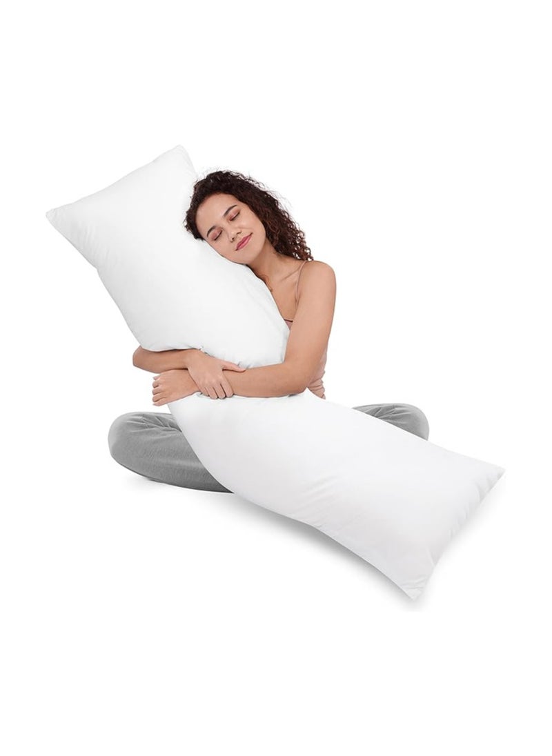 Utopia Bedding Ultra Soft Body Pillow - Long Side Sleeper Pillows For Use During Pregnancy - 100% Cotton Cover with Soft Polyester Filling (Single Pack)