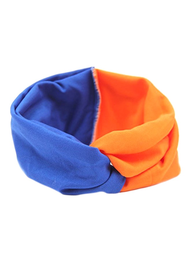 Twist Knotted Headband Blue/Orange