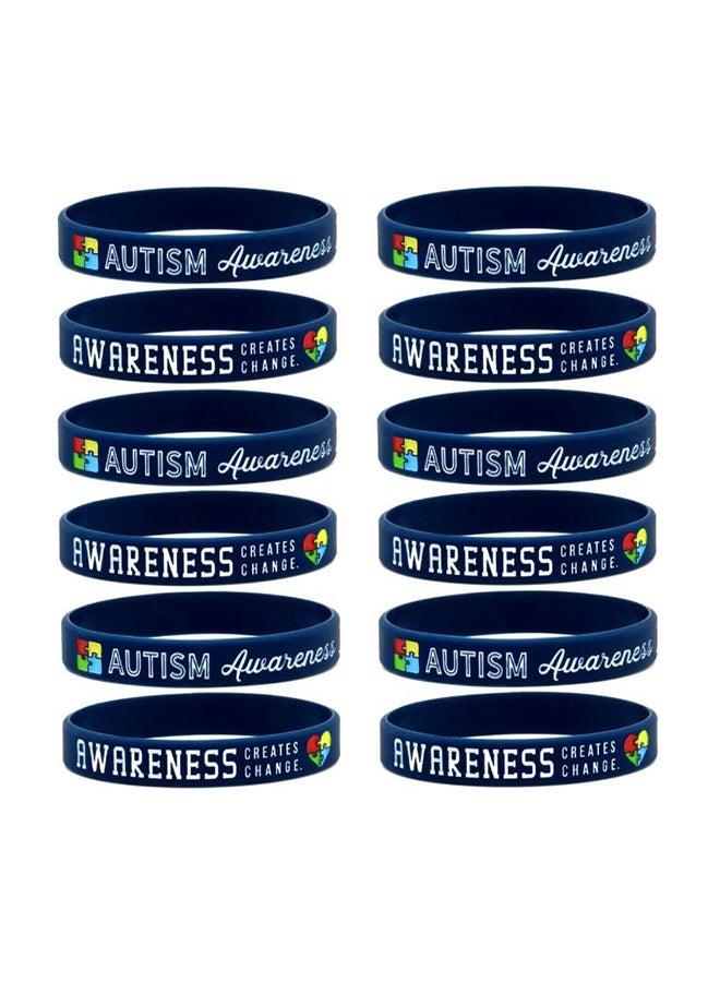 12-Piece Autism Awareness Bracelet