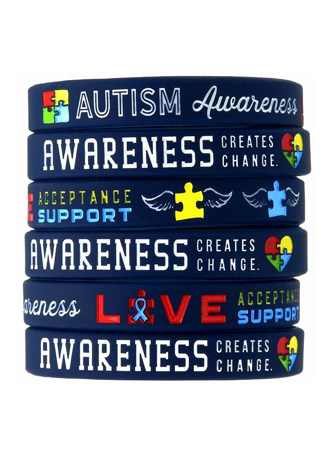 12-Piece Autism Awareness Bracelet