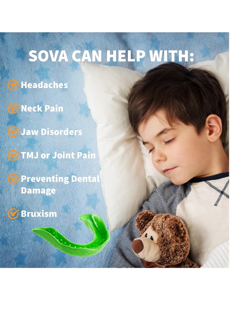 SOVA Junior Night Guard, Purple Punch - 1.6mm Thin - Custom-Molded Fit - Protects Against Nighttime Teeth Grinding & Clenching - Odor & Taste Free - Remoldable Up to 20 Times - Non Toxic