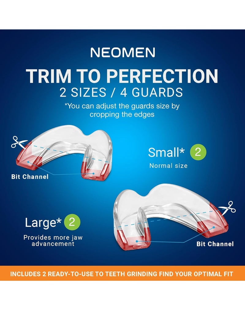 Mouth Guard for Teeth Grinding at Night: Moldable Custom Dental Guard for Sleeping - Nighttime Protection for Teeth 4 Packs