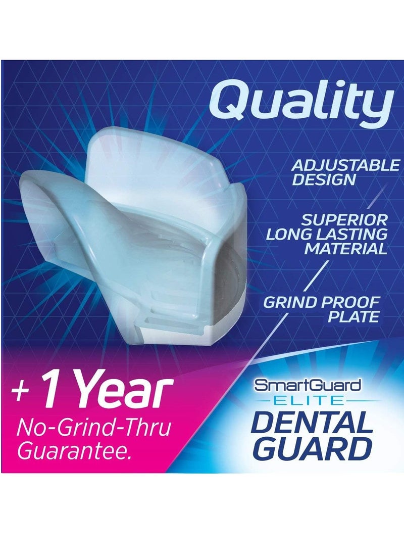 SmartGuard Elite Improved Night Guard for Teeth Grinding (Bruxism) – TMJ DDS Designed Dental Bite Splint Appliance for Relief of Symptoms of Clenching (May Include Jaw Pain). 100% Guarantee