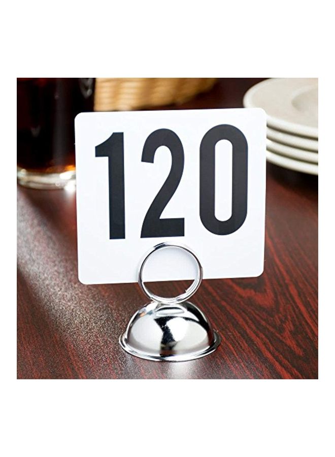 25-Piece 101-150 Plastic Number Card Set Black 4x4inch