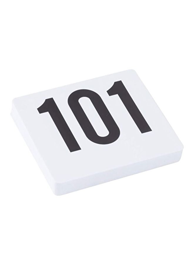 25-Piece 101-150 Plastic Number Card Set Black 4x4inch