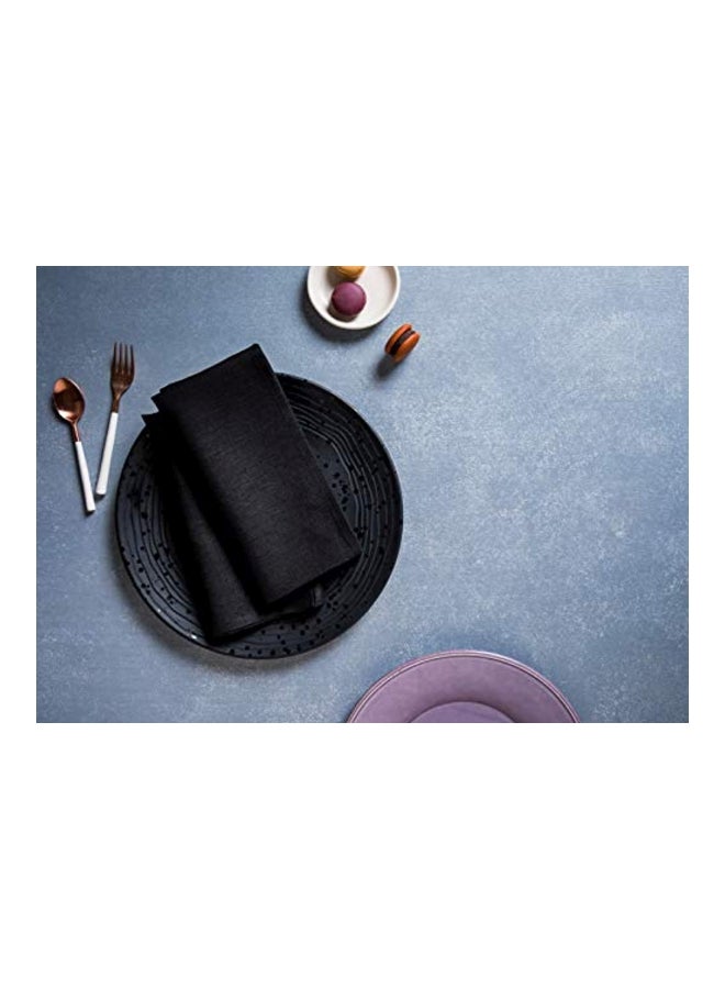 4-Piece Dinner Napkins Black 20x20inch