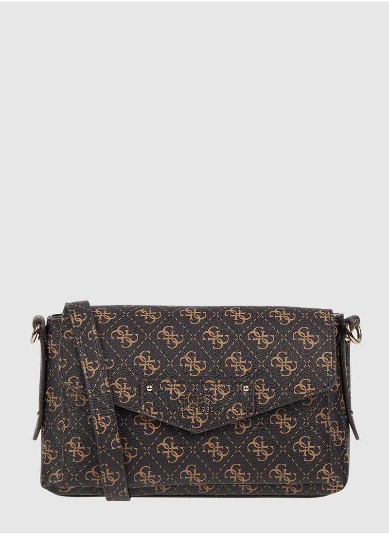 GUESS Eco Brenton Flap Shoulder Bag - A cool cross body bag with flair