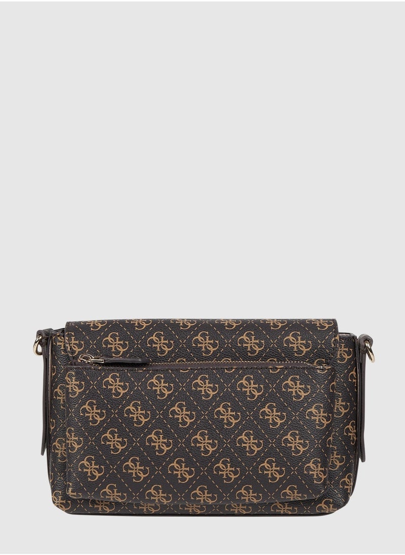 GUESS Eco Brenton Flap Shoulder Bag - A cool cross body bag with flair