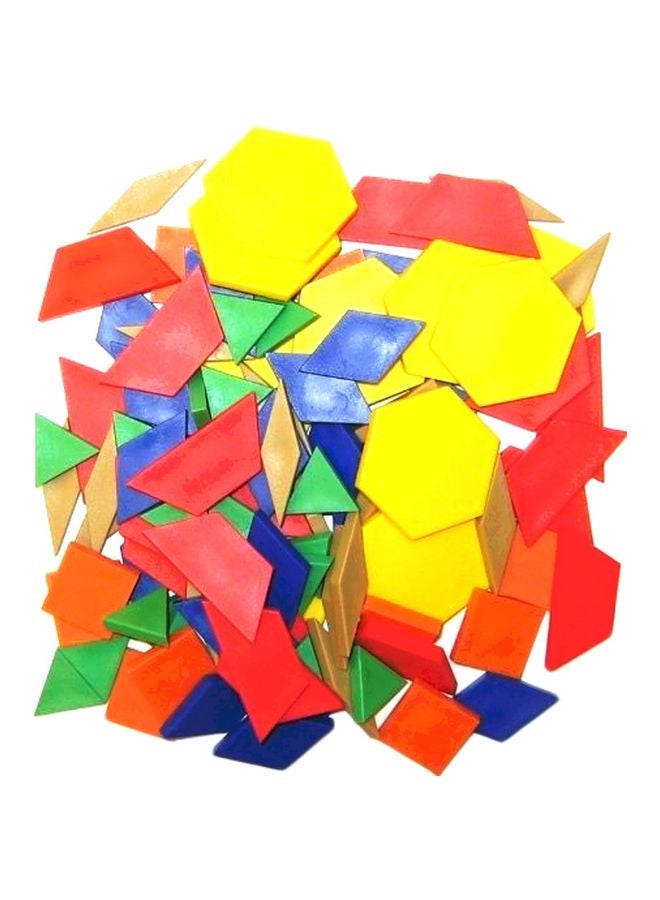 100-Piece Plastic Pattern Blocks 0.5centimeter