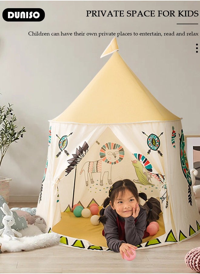 Play Tent for Kids, Washable Children's Tent, Foldable Kids Playhouse, Portable Game Tent for Indoor and Outdoor, Outdoor Collapsible Tent for Girls & Boys