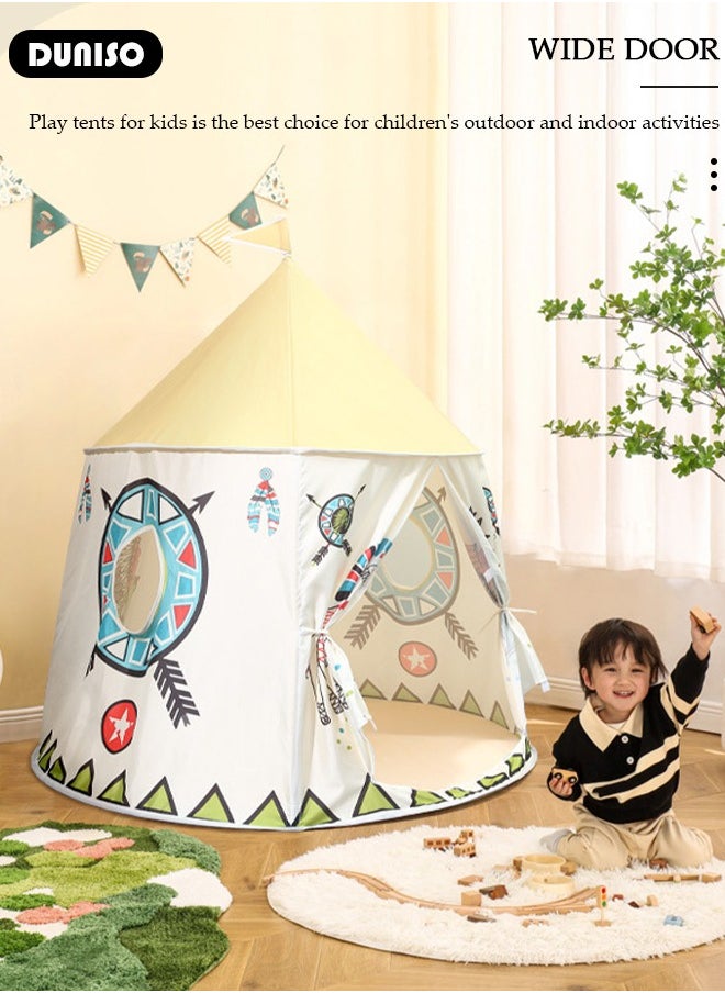 Play Tent for Kids, Washable Children's Tent, Foldable Kids Playhouse, Portable Game Tent for Indoor and Outdoor, Outdoor Collapsible Tent for Girls & Boys