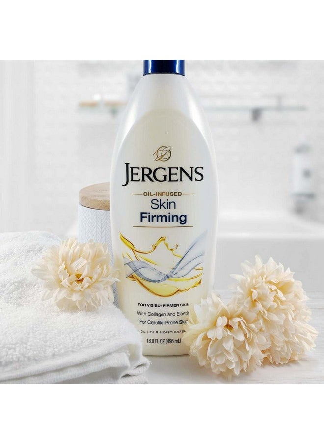 Skin Firming Body Lotion For Dry To Extra Dry Skin, Skin Tightening Cream With Collagen And Elastin, Instantly Moisturizes Dry Skin, Dermatologist Tested, Hydralucence Blend, 3-16.8 Oz