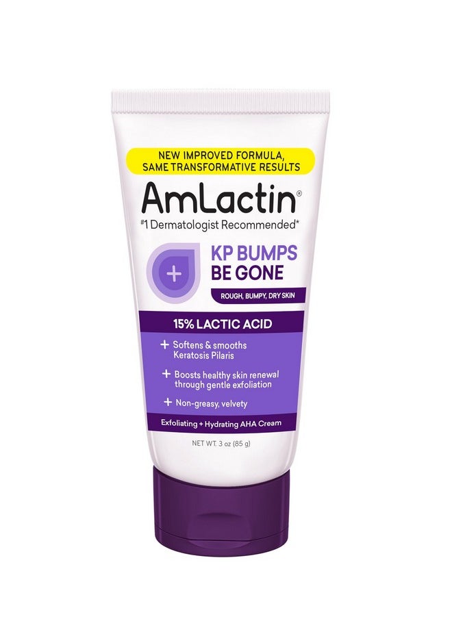 Kp Bumps Be Gone - 3 Oz Keratosis Pilaris Moisturizing Cream With 15% Lactic Acid - Exfoliator And Moisturizer For Dry, Rough And Bumpy Skin (Packaging May Vary)