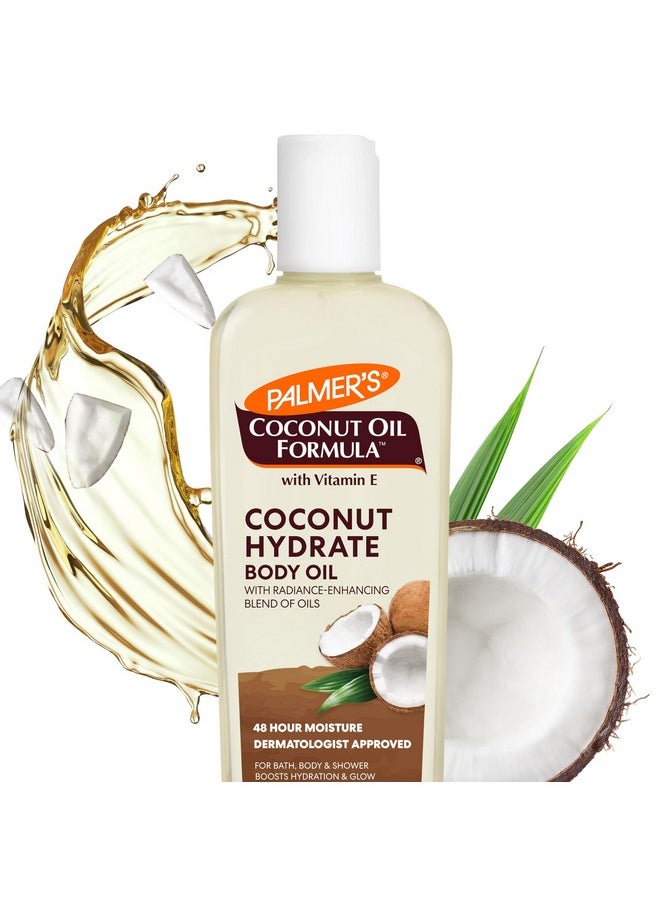 Coconut Oil Formula Body Oil, Body Moisturizer With Green Coffee Extract, Bath Oil For Dry Skin, 8.5 Ounces (Pour Cap)