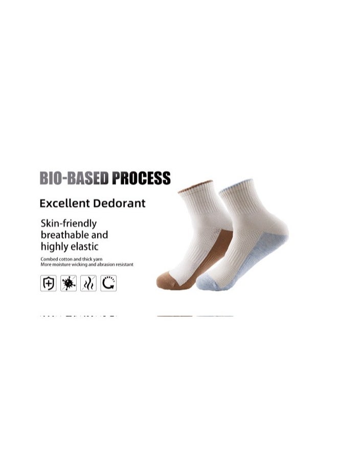 Mid-Length adult Socks, Sweat-Absorbent And Breathable Sports Socks, Cotton Mid-Length Socks For All Seasons, 5 Pairs