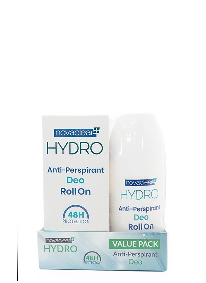 Underarm Hydro Anti-Perspirant Deo Roll On 48 Hours Body Odor Protection 50ml 2 Pack