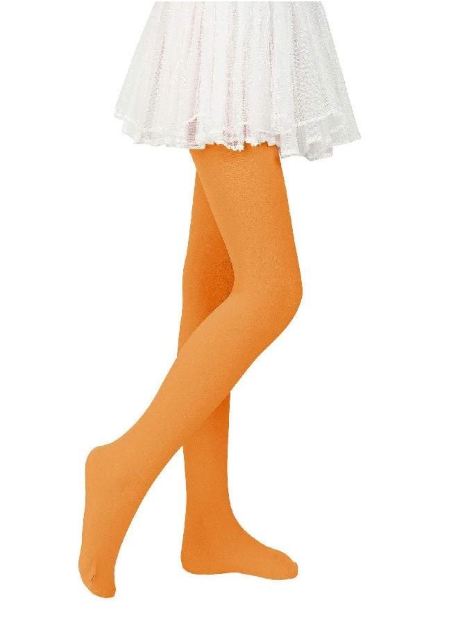 Girls Ballet Dance Tights for Toddler Soft Tights Baby Leggings Infant Elastic Dance Tights for Girls Orange 1-3T
