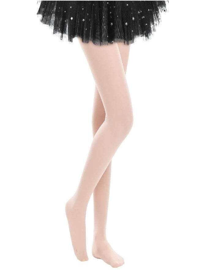 Ballet Tights for Girls Dance Tights Toddler Girls Leggings Ultra Soft Kids School Uniform Stretchy Tights 1 Pack Pink 3-6 Years