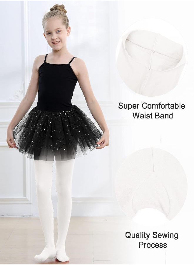 Stelle Girls Ballet Dance Students School Footed Tight (Toddler/Little Kid/Big Kid), (2-White, 2-4T)