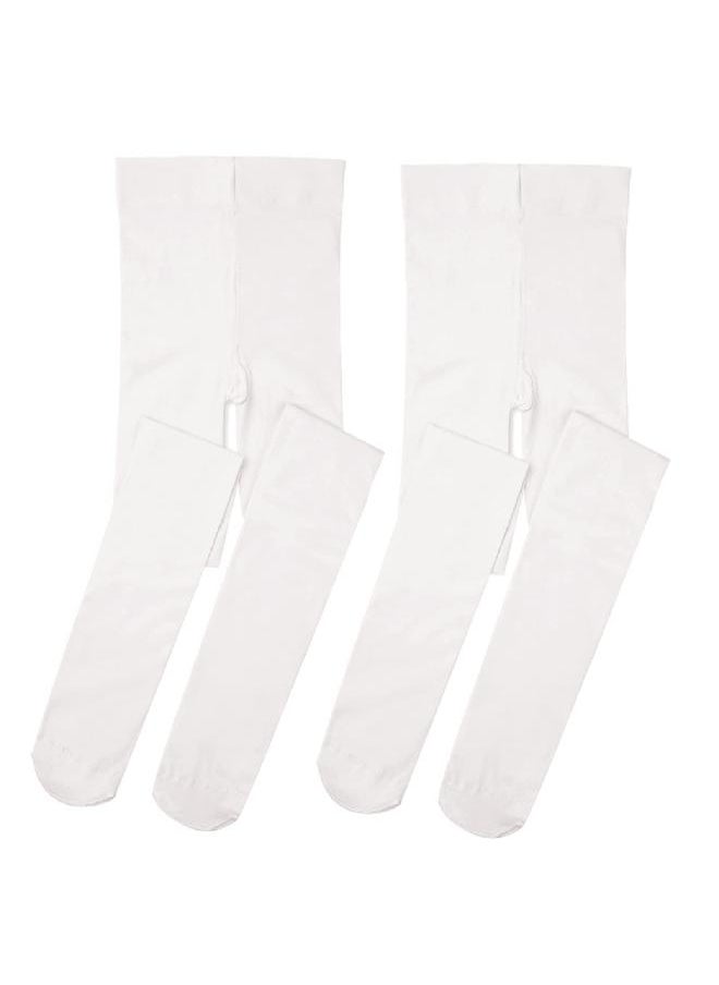 Stelle Girls Ballet Dance Students School Footed Tight (Toddler/Little Kid/Big Kid), (2-White, 2-4T)