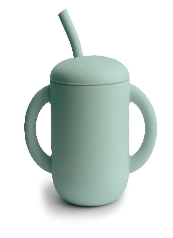 mushie 100% Silicone Training Cup & Straw for Toddlers | 6 Months+ (Soft Lilac)