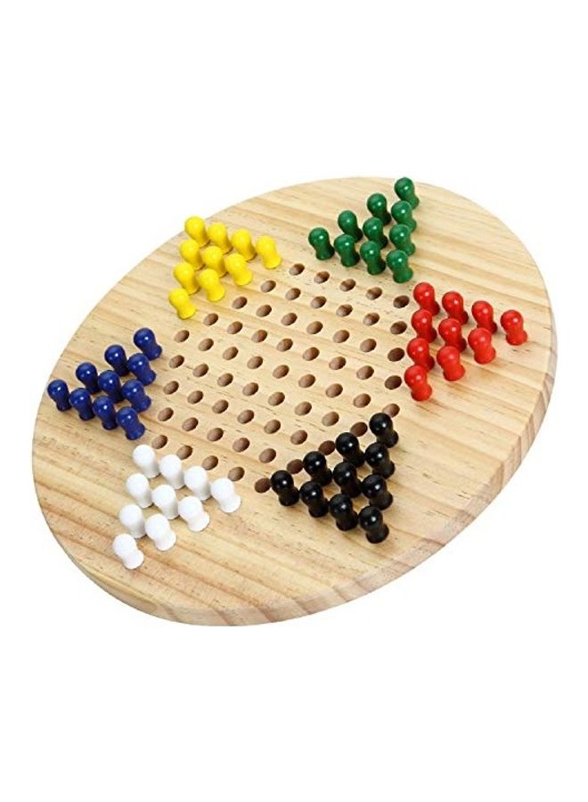 Wooden Checkers Board Game